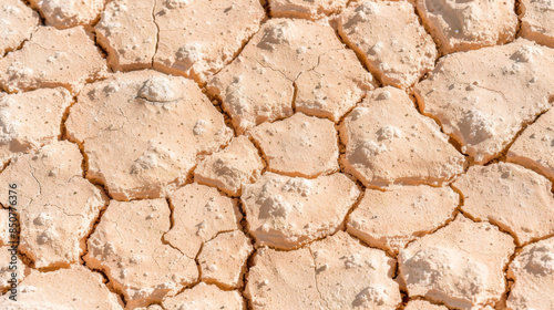 Brown dry soil background At the top view texture