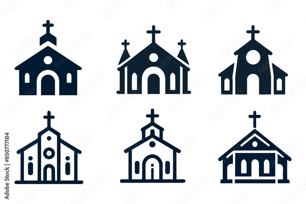 Church icon set. Vector illustration Church icon set. Vector illustration