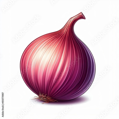 Wallpaper Mural red onion isolated on white background  Torontodigital.ca
