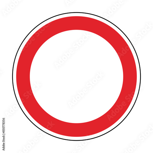 Verbot für Fahrzeuge aller Art Verkehrsschild Vektor Grafik