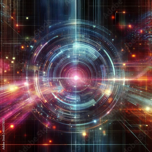 Wallpaper Mural Sci-Fi Urban Design with Neon Lights Torontodigital.ca