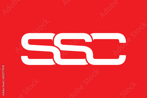 SSC letter logo design, modern logo and monogram, vector