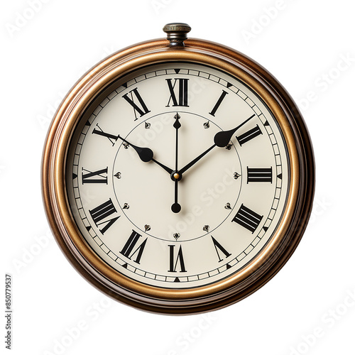 Clock isolated on transparent background