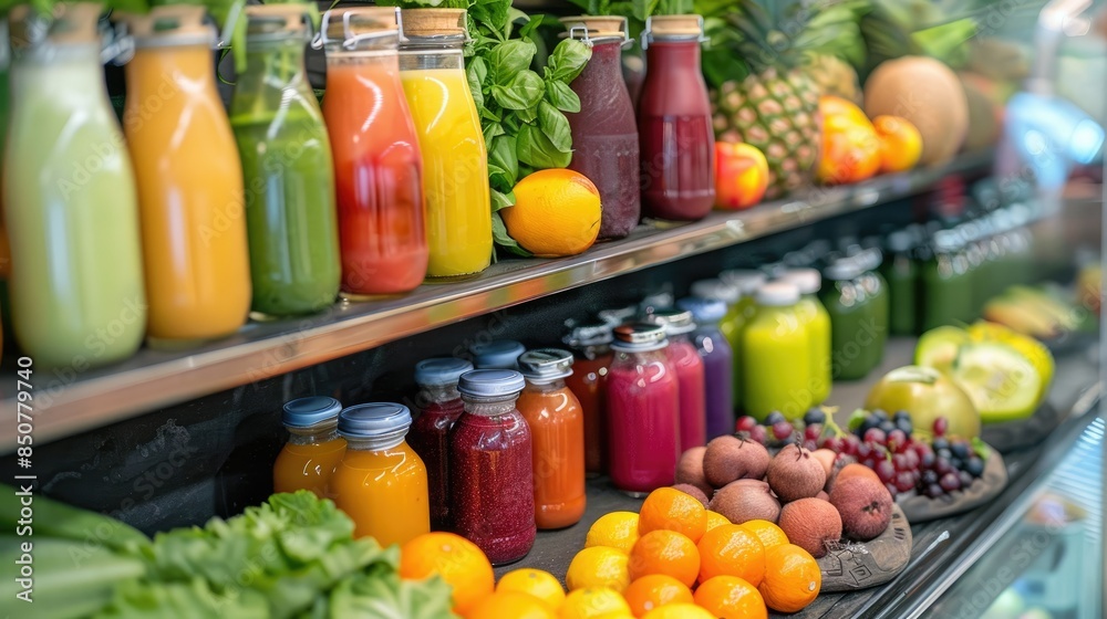 vibrant juice bar with fresh fruits, vegetables, and health-focused smoothies AI generated vibrant juice bar with fresh fruits, vegetables, and health-focused smoothies AI generated