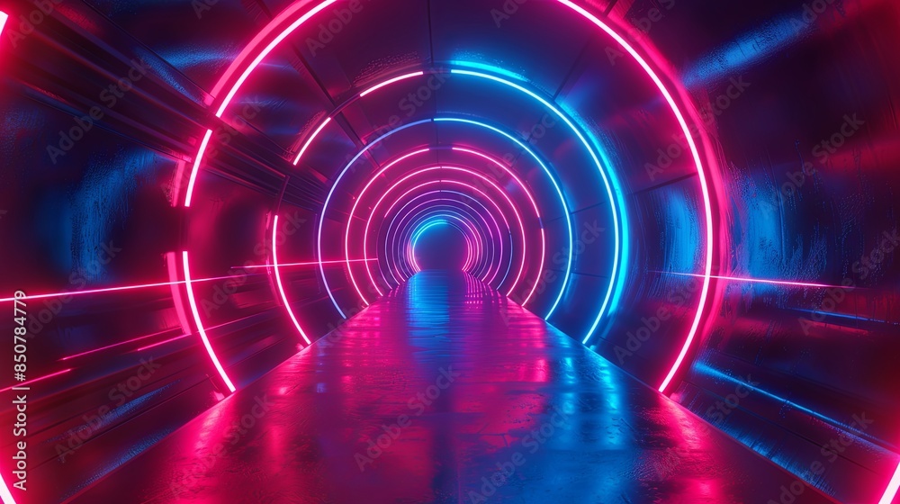 Red Blue Tunnel Abstract Background Red Blue Tunnel Abstract Background