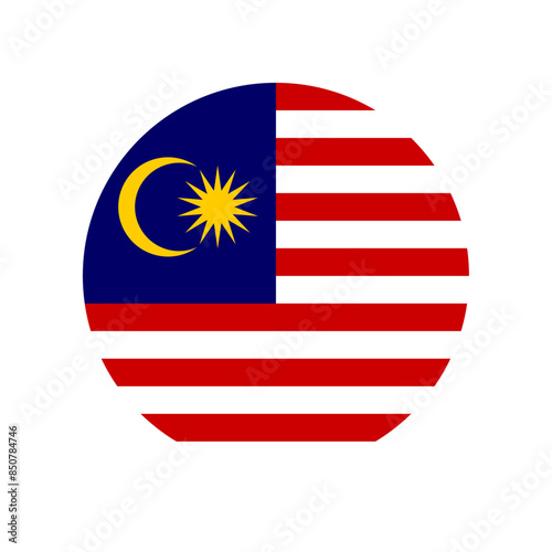 Round Malaysia flag icon