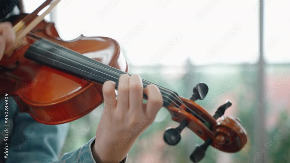 Young Asian woman practicing playing the violin
Young Asian woman practicing playing the violin