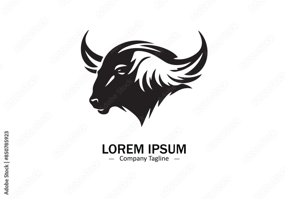 Bull side view icon vector, filled flat sign holiday Symbol, logo illustration Bull side view icon vector, filled flat sign holiday Symbol, logo illustration
