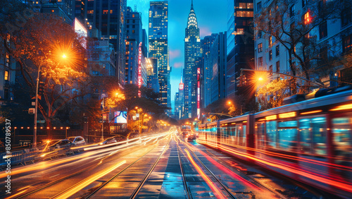 Downtown New York City Long Exposure