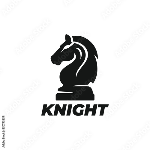 Knight chess logo vector. EPS 10 editable vector