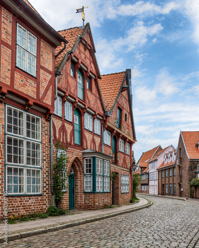 Old architecture in the old town of Lüneburg, Germany