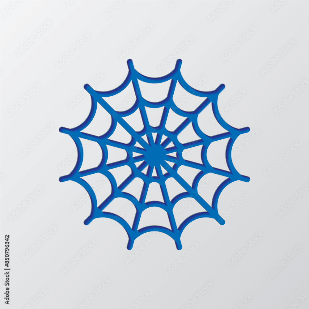 Web simple icon. Flat design. Paper cut design. Cutted blue symbol with shadow. Gray background Web simple icon. Flat design. Paper cut design. Cutted blue symbol with shadow. Gray background