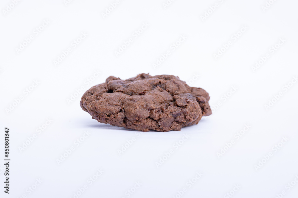 chocolate cookie photo close up on white background chocolate cookie photo close up on white background