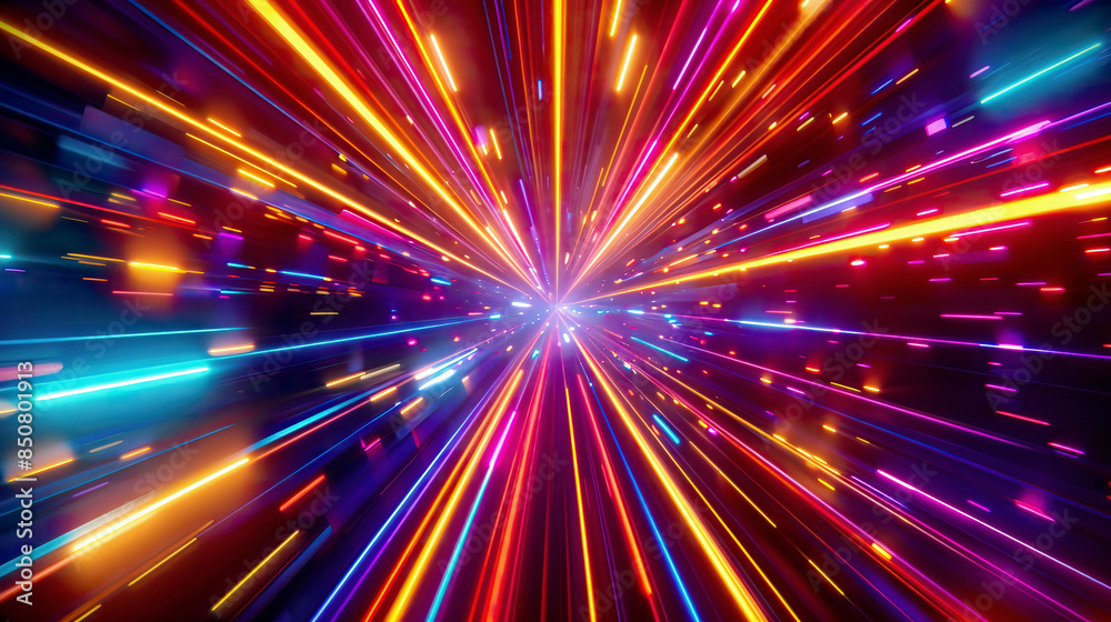 A vibrant 3D render of an abstract multicolor spectrum background A vibrant 3D render of an abstract multicolor spectrum background