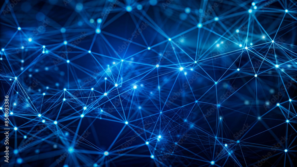 Abstract Network Connections with Blue-Toned Dots and Lines Abstract Network Connections with Blue-Toned Dots and Lines