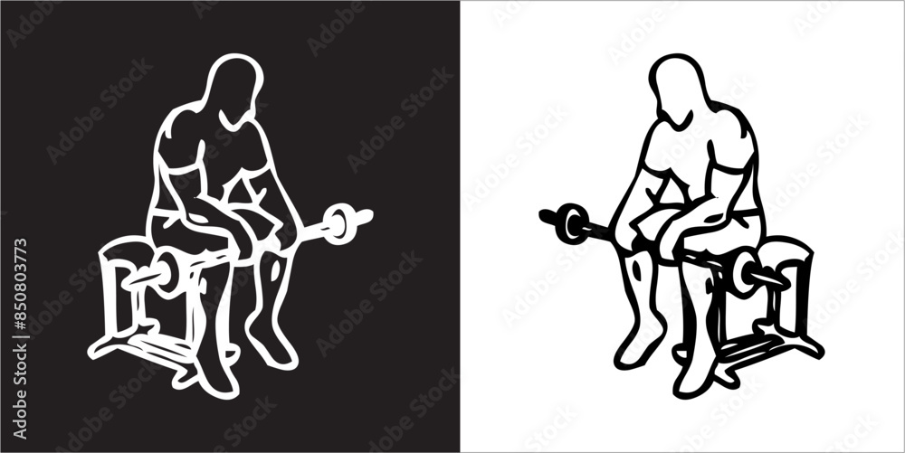IIlustration Vector graphics of Workout Routine icon IIlustration Vector graphics of Workout Routine icon