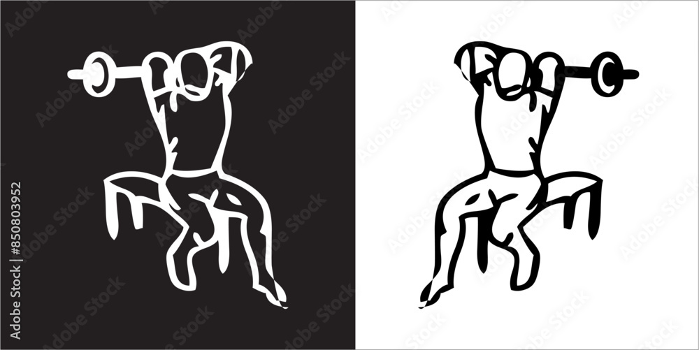 IIlustration Vector graphics of Workout Routine icon IIlustration Vector graphics of Workout Routine icon