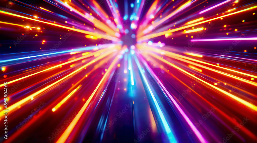 An immersive 3D render of an abstract multicolor spectrum background An immersive 3D render of an abstract multicolor spectrum background