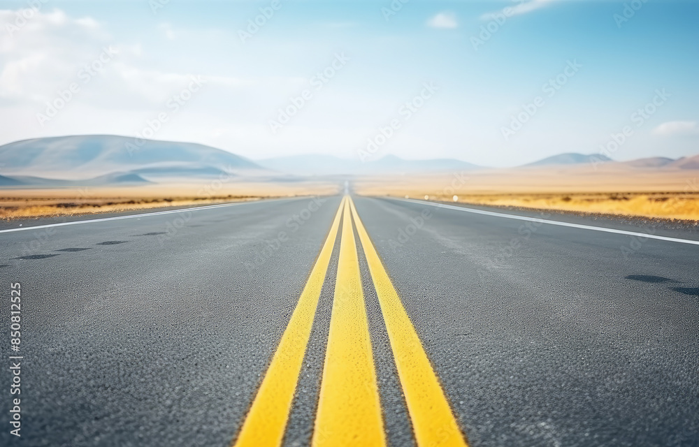 Fototapeta premium Endless Open Desert Highway