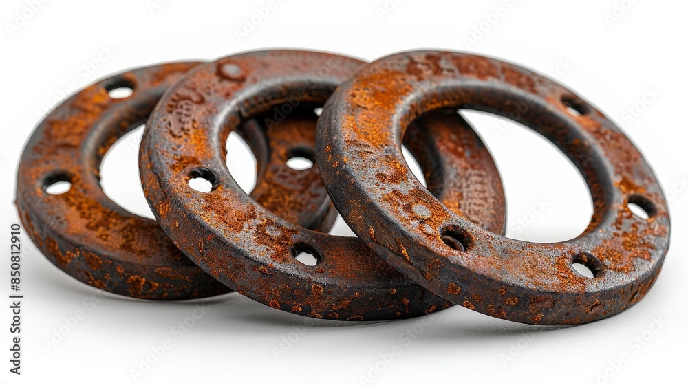 Rusty Metal Rings. Rusty Metal Rings.