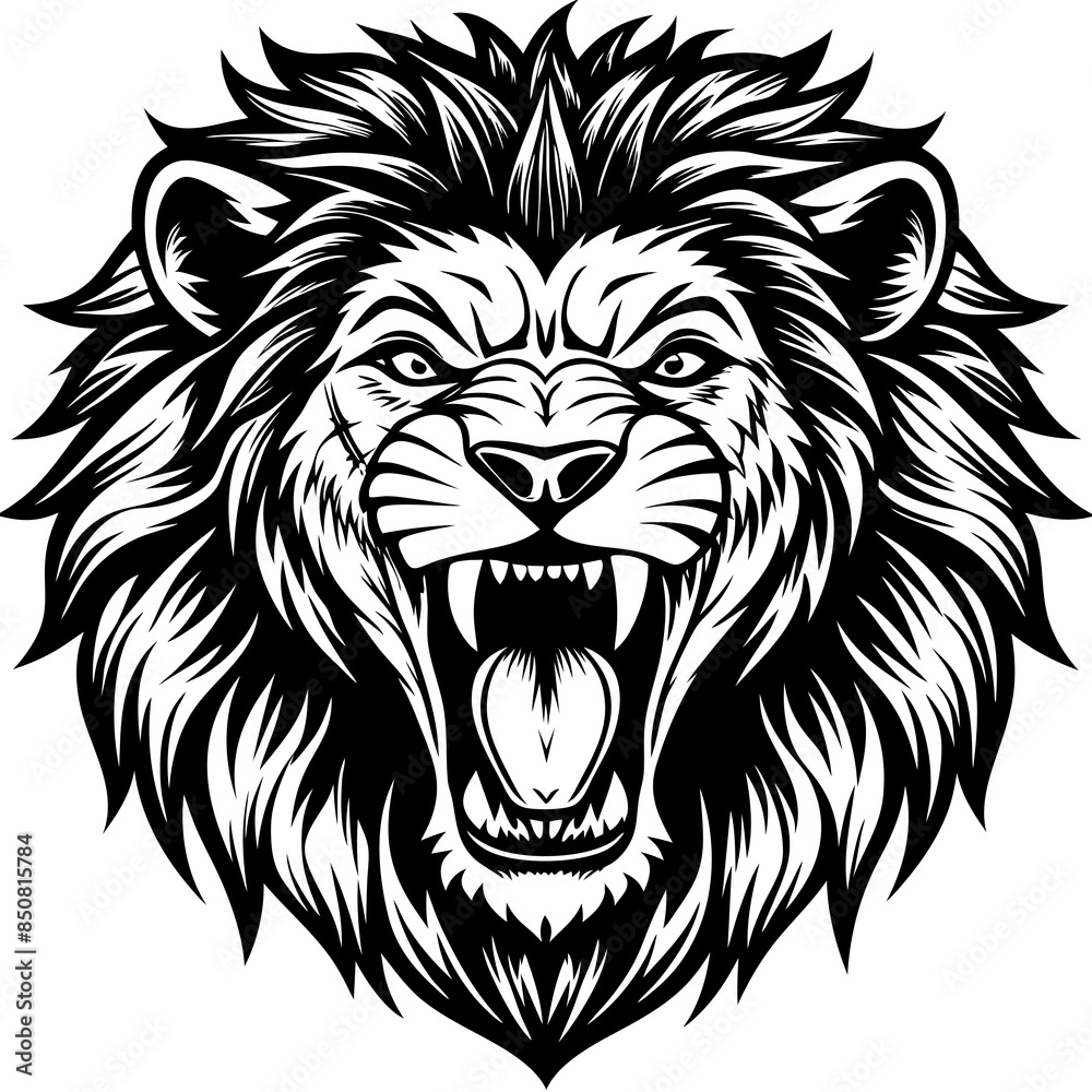 the-head-of-a-lion-roaring-angrily the-head-of-a-lion-roaring-angrily