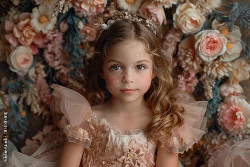 Little Girl in a Princess Dress