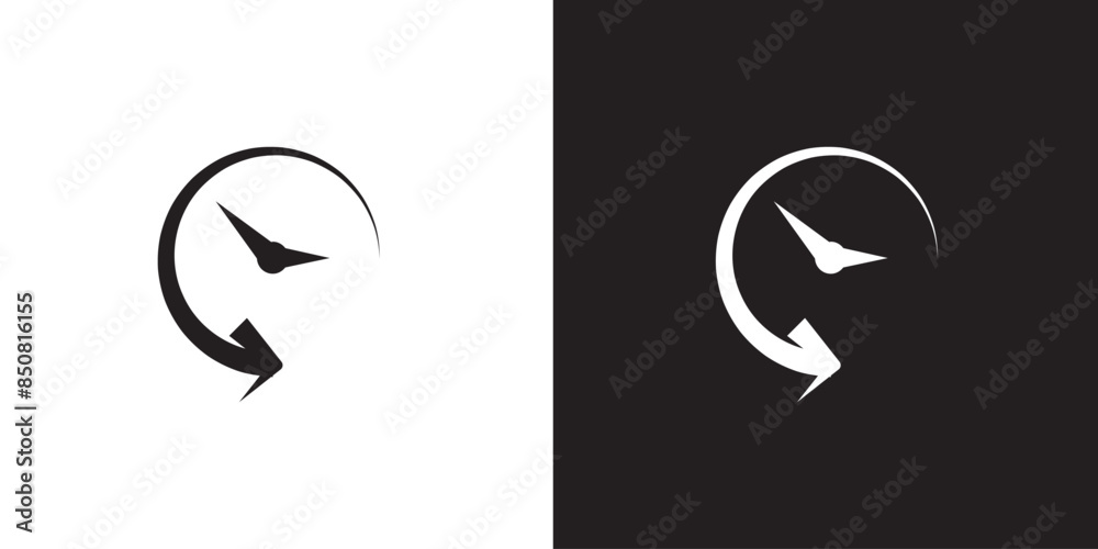 loading logo, clock symbol, time load icon, logo template design