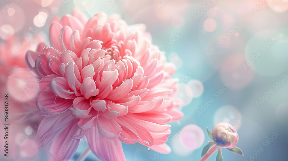 A beautiful elegant pink peony flower background A beautiful elegant pink peony flower background