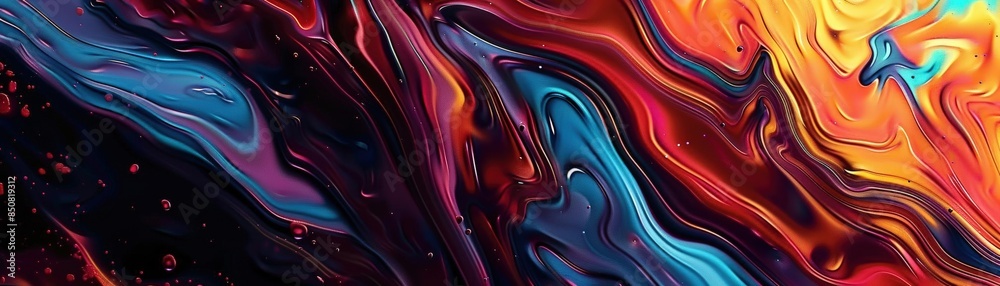 Fototapeta premium Stress and anxiety depicted with chaotic abstract and dark hues