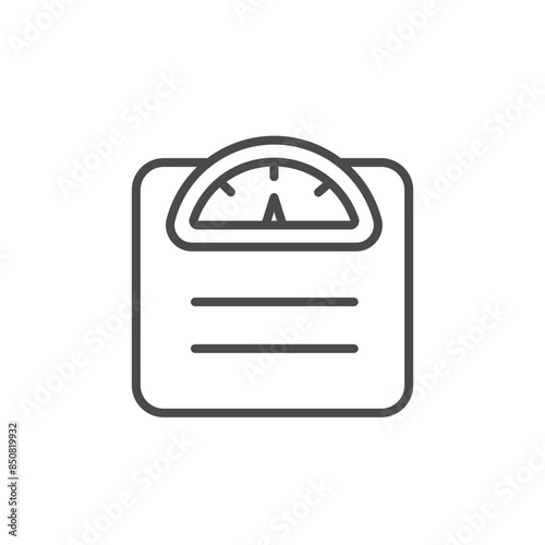 weight scale line icon vector images