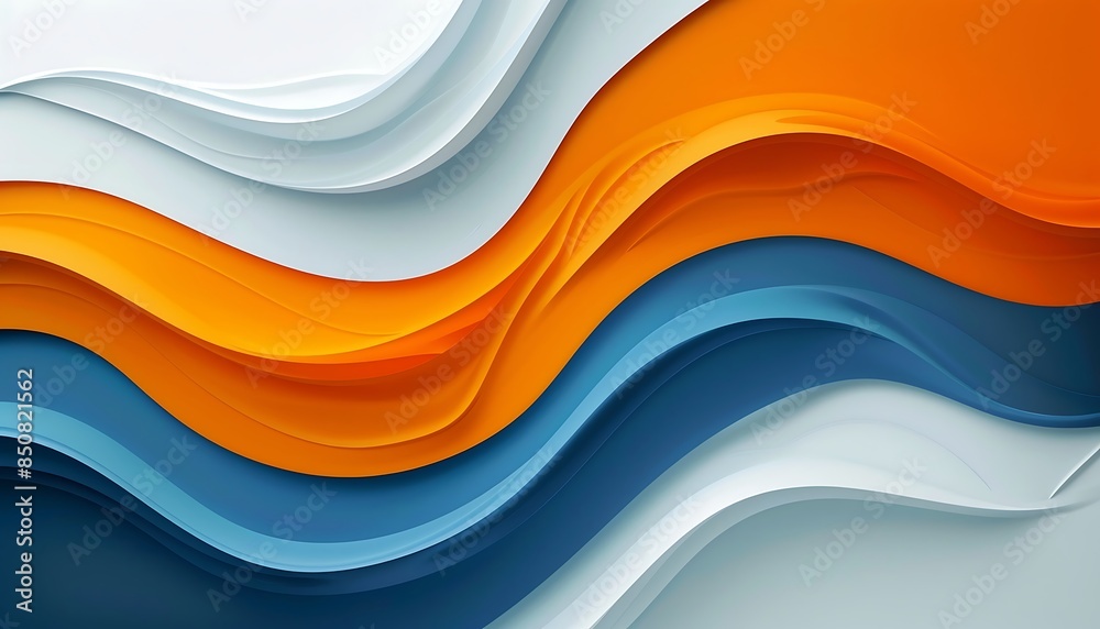 A blue and orange waves A blue and orange waves
