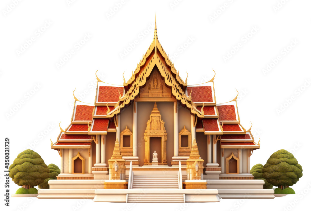 Obraz premium PNG Thai Temple temple architecture building.