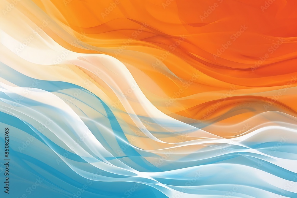 A blue and orange waves A blue and orange waves