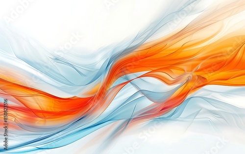 A blue and orange waves