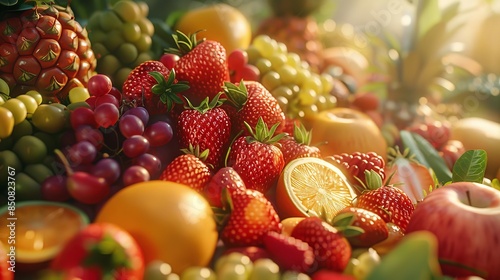 "Fresh Fruits in a Colorful Mix 8k Realistic": © zahidcreat0r