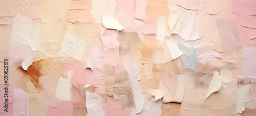 Color swatches of different shades of beige, pink and white photo