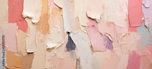 Color swatches of different shades of beige, pink and white photo