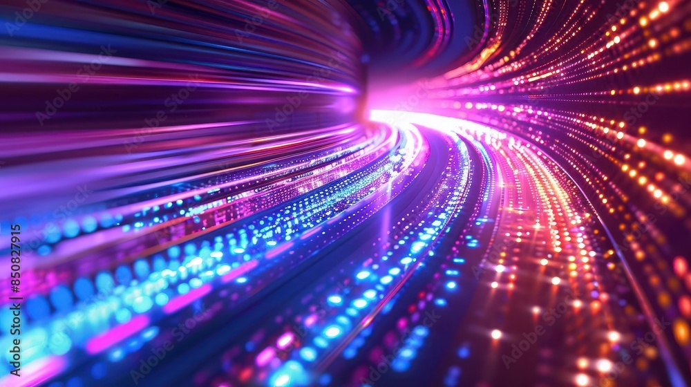 Obraz premium abstract technology background of highspeed global data transfer and ultrafast broadband