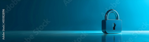 Photo Realistic Confidential Symbol with Text Space on Blue Background for Illustrating Privacy Policies Data Protection Strategies and Secure Plans   Photo Stock Concept