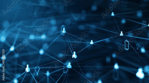 Abstract Network of Connected Icons