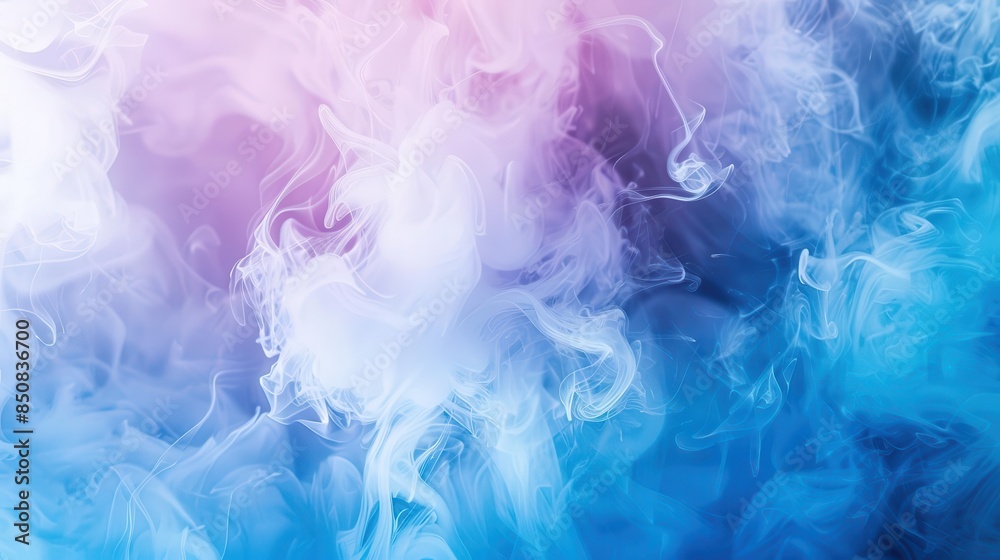 Obraz premium blue and white smoke with color gradient abstract background shiny light effect