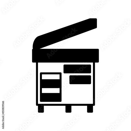 Photocopy icon or logo illustration outline black style