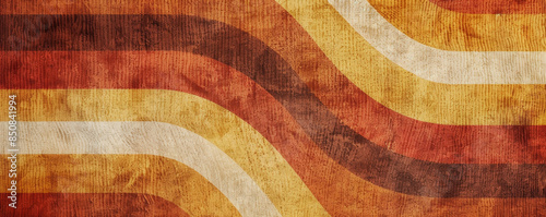 A 1970s-inspired background with shag carpet texture and earth tones.