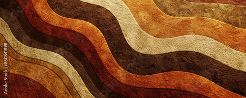 A 1970s-inspired background with shag carpet texture and earth tones.