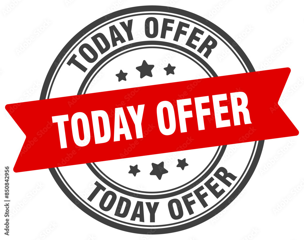 today offer stamp. today offer label on transparent background. round sign today offer stamp. today offer label on transparent background. round sign