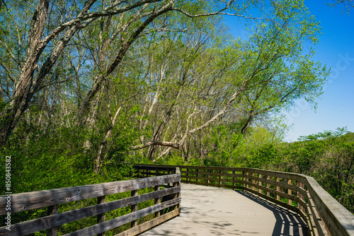 Roswell Riverwalk Boardwalk is a 7-mile off-road path runs along the Chattahoochee River in Roswell, Georgia, north of Fulton County. A walking path along the river. People can walk their pets