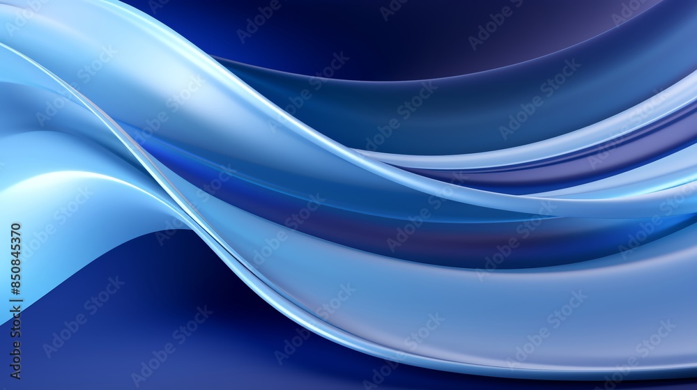 Abstract blue waves flowing on a dark background. This image is perfect for a website, poster, or social media. Abstract blue waves flowing on a dark background. This image is perfect for a website, poster, or social media.
