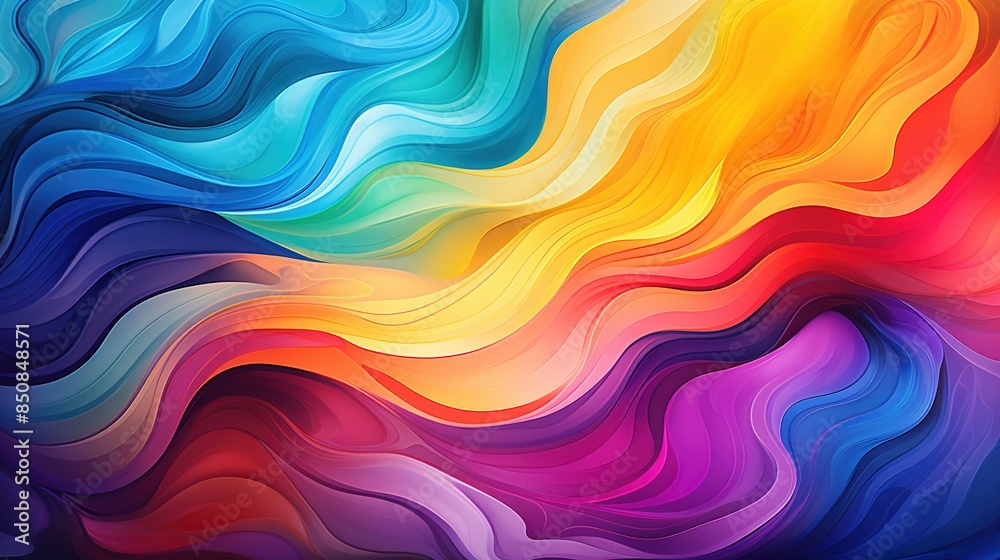 Vibrant abstract swirls in pride flag colors evoke dynamic motion with bright energy Vibrant abstract swirls in pride flag colors evoke dynamic motion with bright energy