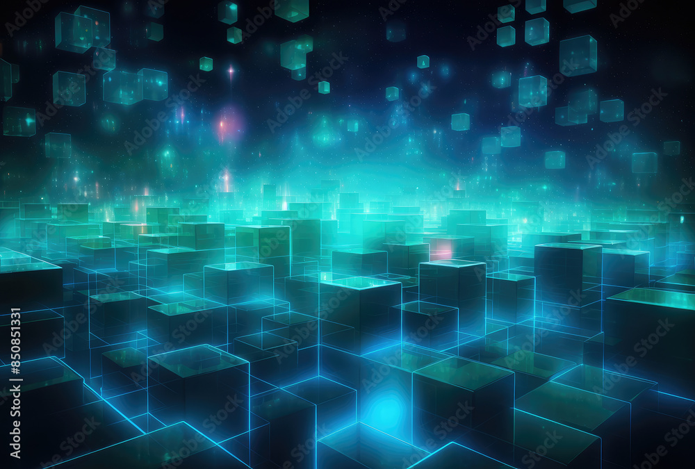 Infinite Blockchain Network Digital Landscape
