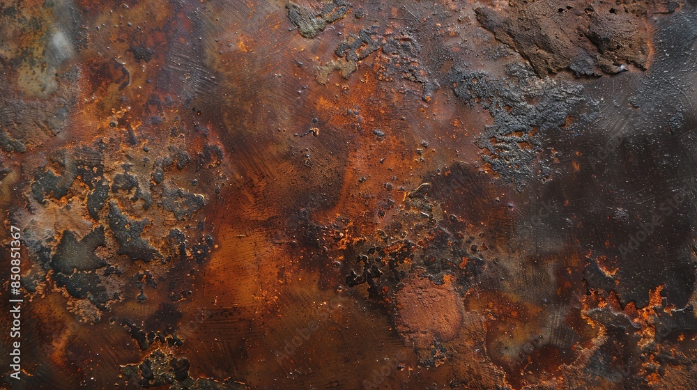 Close-up of oxidized metal, gentle natural light, pitted surface with rich rust tones. Close-up of oxidized metal, gentle natural light, pitted surface with rich rust tones.